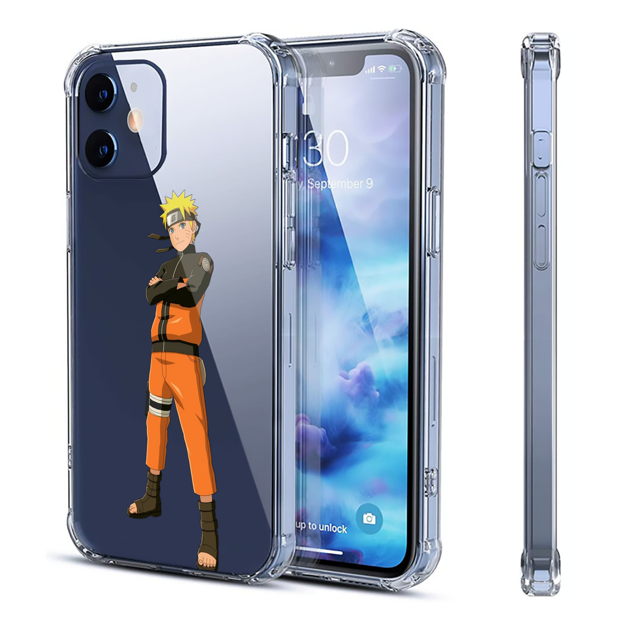 （画像用） NARUTO -ナルト- うずまき ナルト Uzumaki Naruto 【iPhone 12シリーズ対応】透明スマホケース（クリアソフトケース）